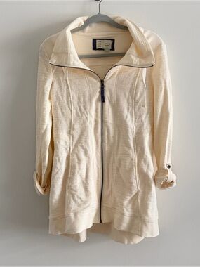 Anthropologie Saturday Sunday Womens Small Quinn Ivory Textured Sweater Jacket
